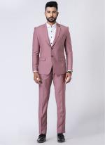 Polyster Tr Mauve  Party Wear Formal Blazer With Trouser